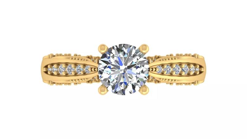 Elegant Blue Sapphire Engagement Ring