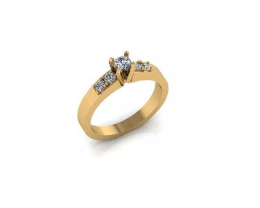 Ladies womans womens diamond ruby emerald Rings 3D print model