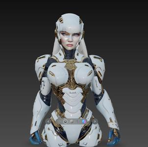 Female-Cyborg Bust