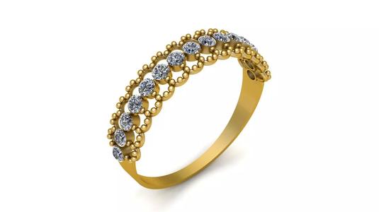 MOISSANITE DIAMOND RING 3D PRINTABLE MODEL