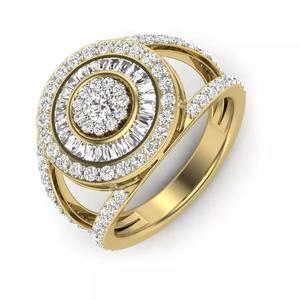 Modern split shank designer women ring 3dm render detail