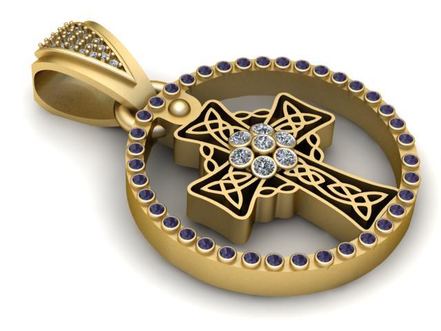 3D Printable Celtic Cross Medallion