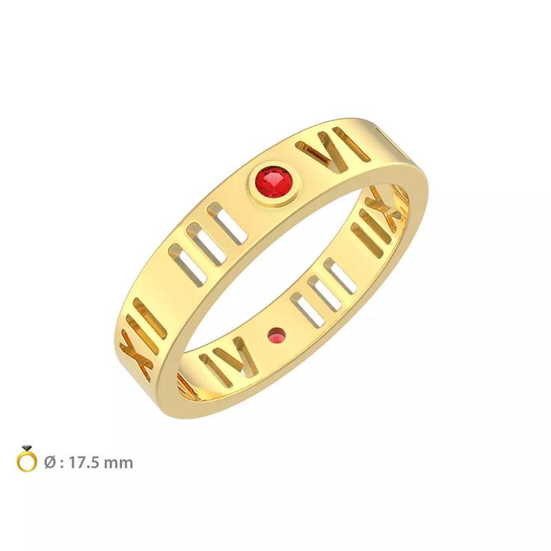 N136 narrow ring pierced digits