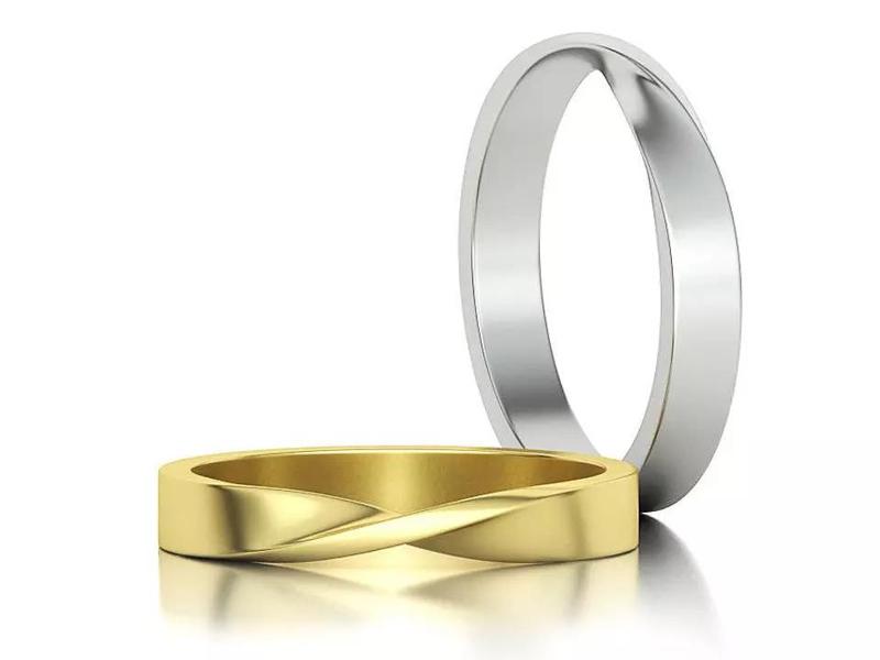 Mobius Wedding Band Bent Band Twisted Wedding Ring