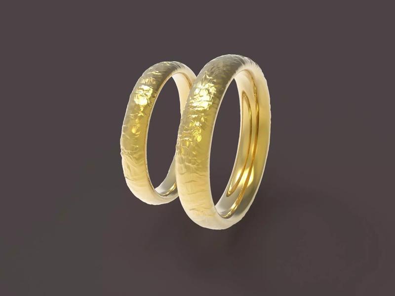Nature comfort wedding rings