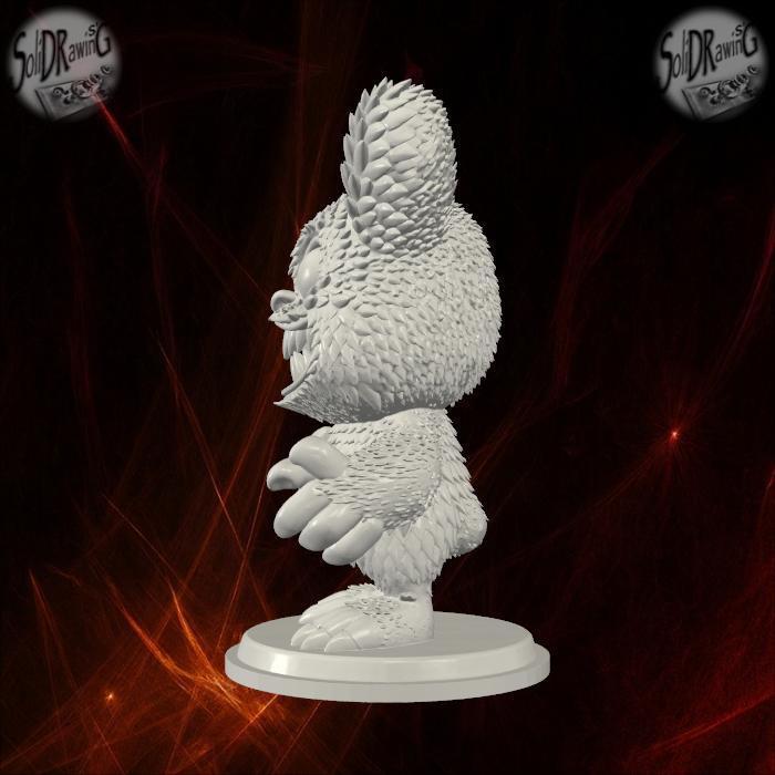 Furry Monster Big Grin Figurine – SoliDRawinGs SG723