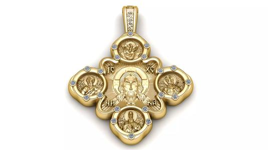magnificent gold religious pendant