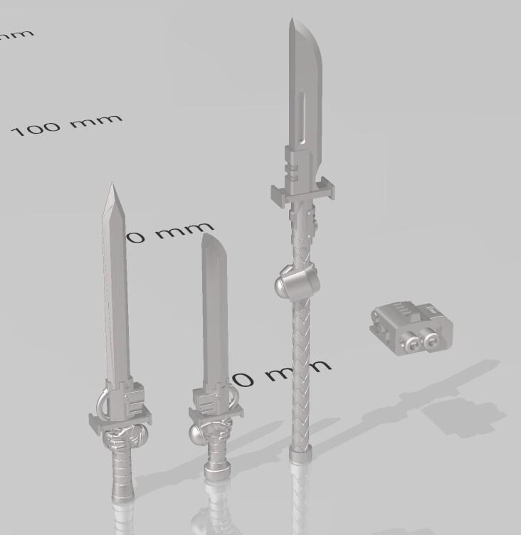 GK Melee Weapons and Wrist Storm Bolt weapon
