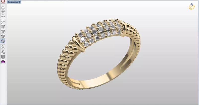 elegant pave bridal ring
