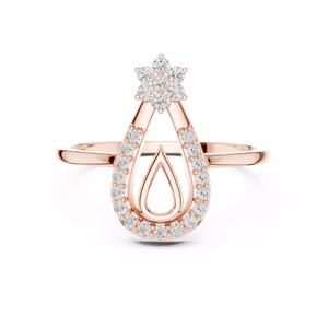 Elongated Pear Shape Engagement Wedding Ring 3DM STL Video