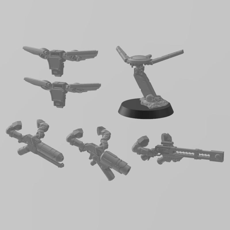 Space Communist Vespid Fire Warrior Conversion Kit Bundle