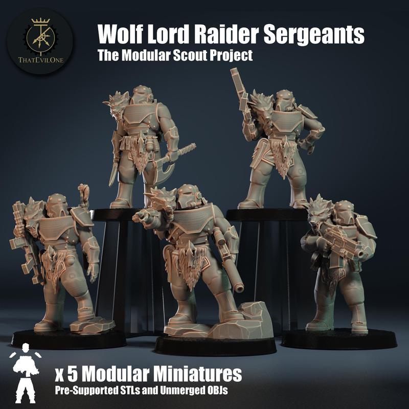 Modular Scout Wolf Lord Sergeants - Presupported