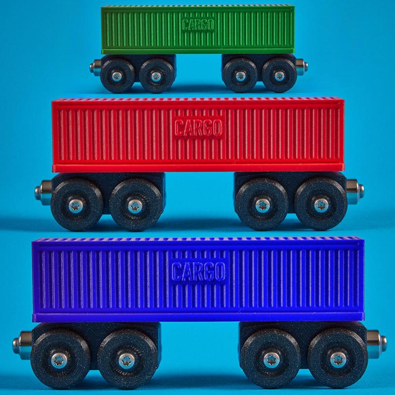 Cargo Wagon for Toy Train BRIO IKEA compatible