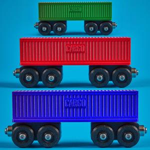 Cargo Wagon for Toy Train BRIO IKEA compatible