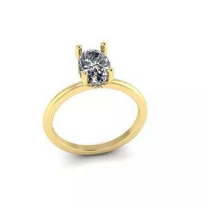 Solitaire oval ring Model 7512