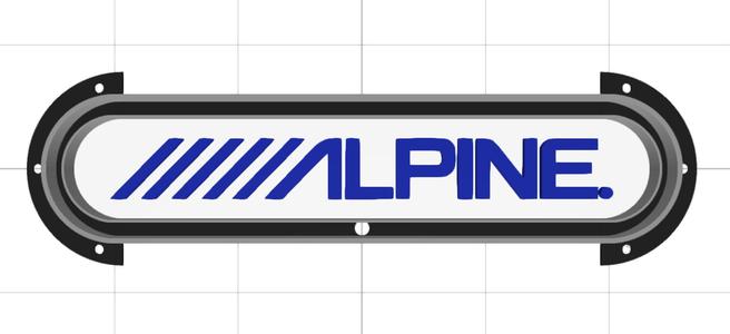 Alpine Neon Car Audio Logo 3D FDM Tune