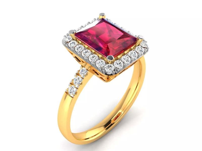 Solitaire Engagement Wedding Princess Ring