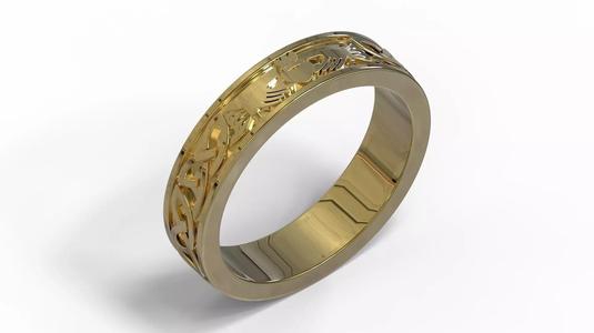 AS-ARGOLLA gold ring with intricate design