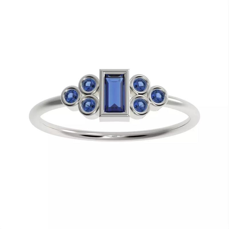 Basel ring with Baguette diamond