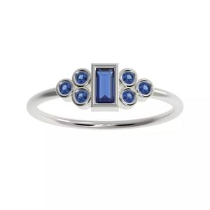 Basel ring with Baguette diamond