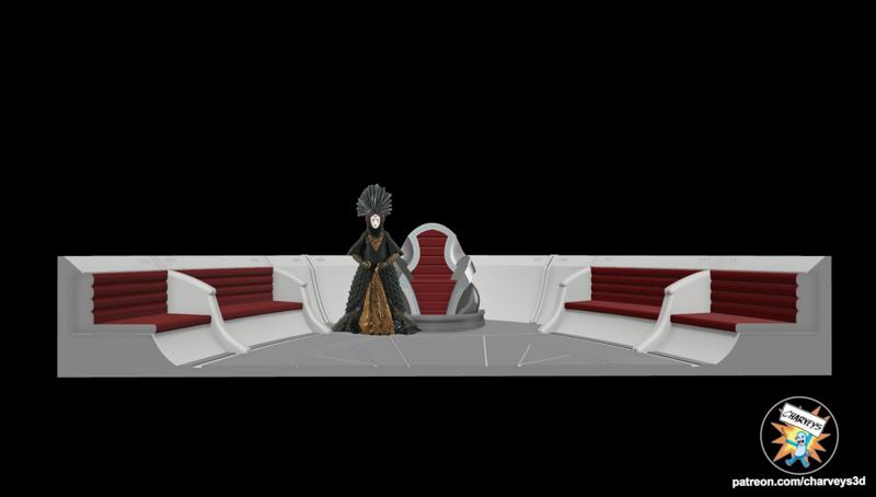 Star Wars Naboo Royal Starship Throne Room Diorama for 3.75" and 6" figures