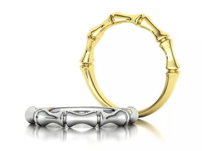 Bamboo Stackable Band Stacking Band Ring 3Dmodel