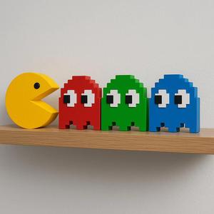 Pac-Man & Ghosts Decor – Retro Arcade Gamer 3D Print STL Files – Digital Download