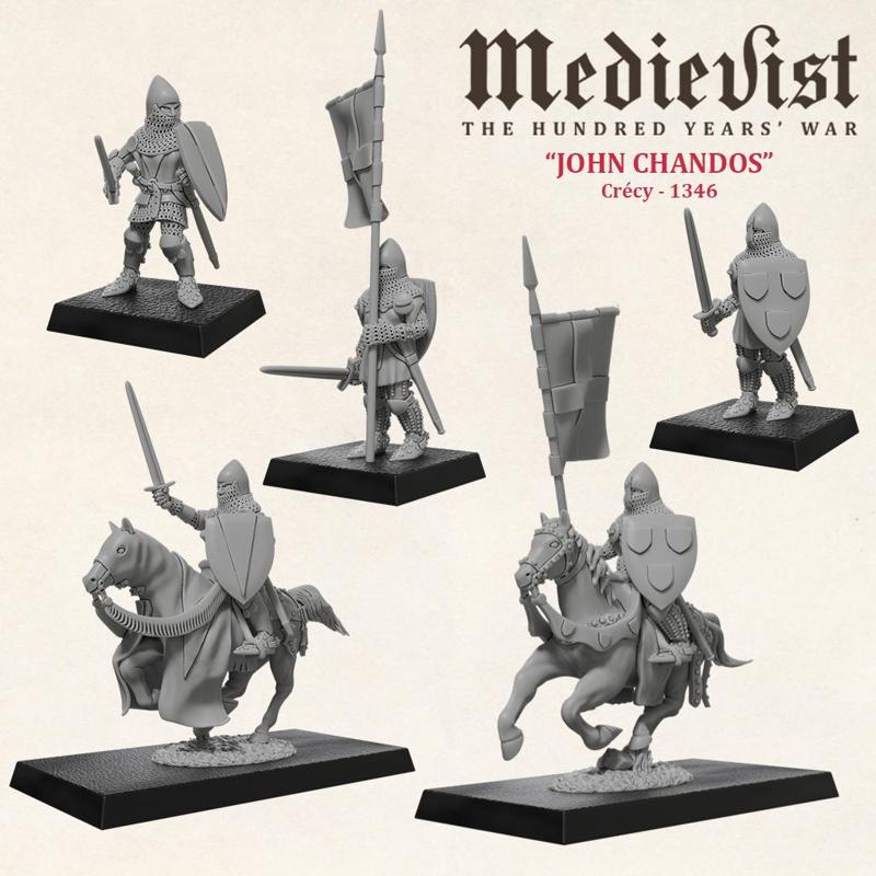 Medieval knights: John Chandos and Richard Fitz-Simon, banner bearer