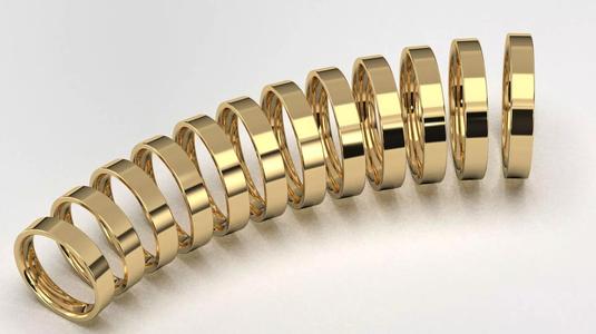 Band Ring for Men print model 3D R0137 W 4mm