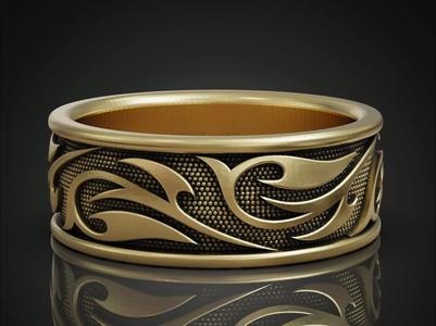 Band ring thorned pattern