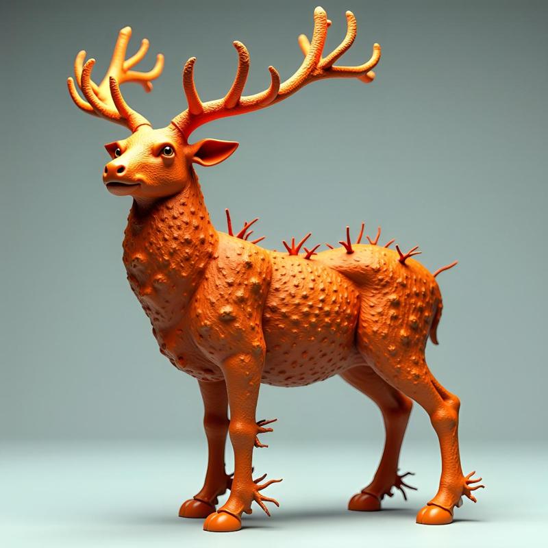 Spined Stag Beast - 28-32mm Fantasy Miniature