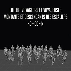 Lot 18 - Voyageurs and Voyageuses descending and ascending staircases