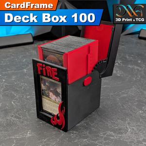 CardFrame Deck Box 100 - Fire Design | for MTG Commander Decks / EDH Decks