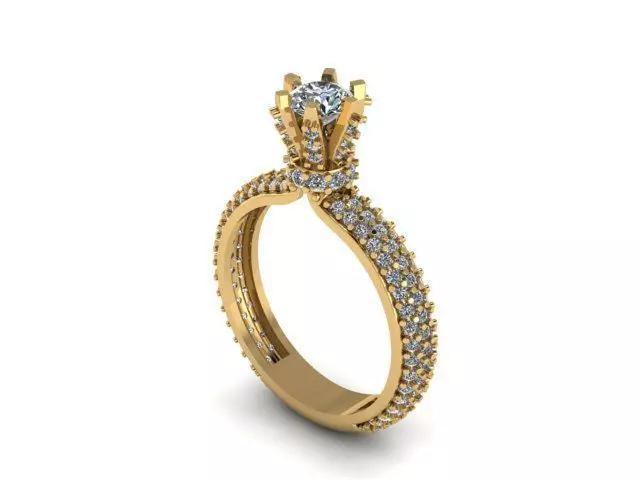 Classic  Engagement Ring  for diamonds