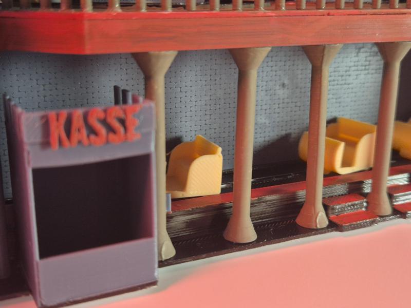 3D Printable Ghost Train Dark Ride Model H0