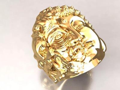 Buddhist rings 18k 3D