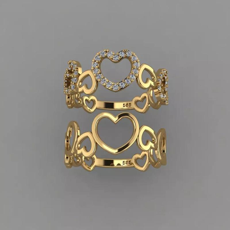 Heart Ring STL   Love Band Ring