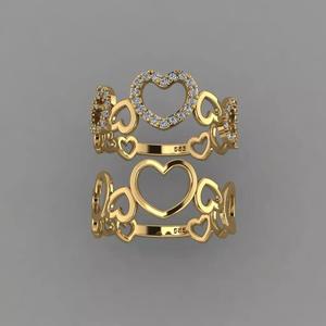 Heart Ring STL   Love Band Ring