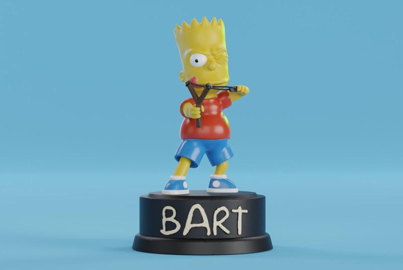 Bart Simpson with slingshot
