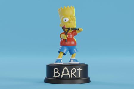 Bart Simpson with slingshot