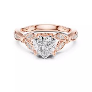 Heart Cut Diamond Design Split Shank Wedding Ring 3DM STL Video