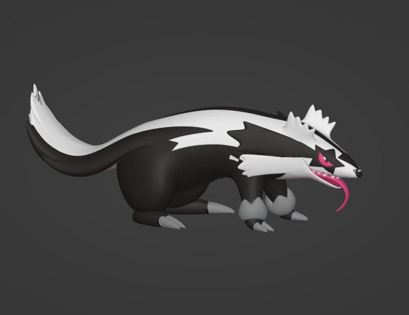 Galarian Linoone - FAN ART - POKEMON FIGURINE - 3D PRINT MODEL