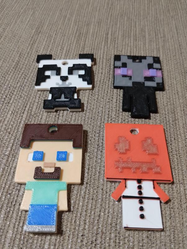 Pack x 4 Minecraft Keychains