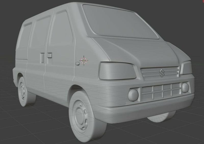 Maruti EECO / Versa / Carry | 1:43 Scale STL Van Model for 3D Printing