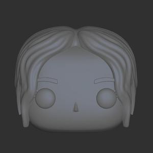 Funko Pop Female head with a bun hairstyle