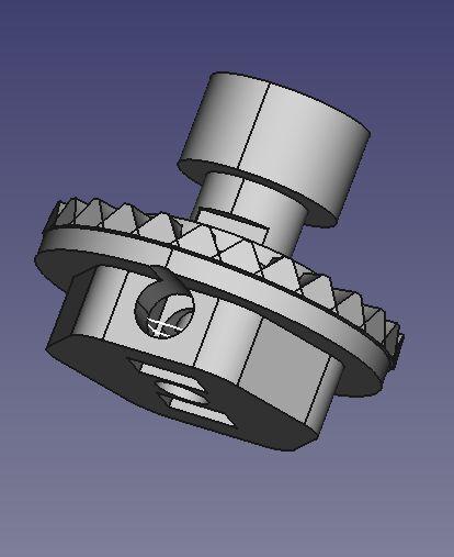 Crown gears 27z&26z for slot cars with metal inserts