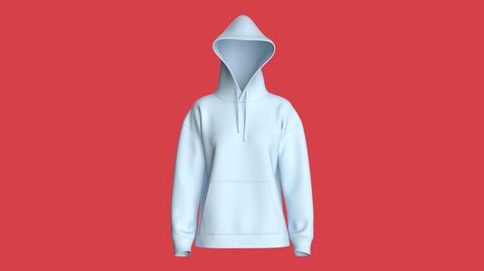 Girls Hoodie-Blue  | Marvelous / Clo3d / obj / fbx