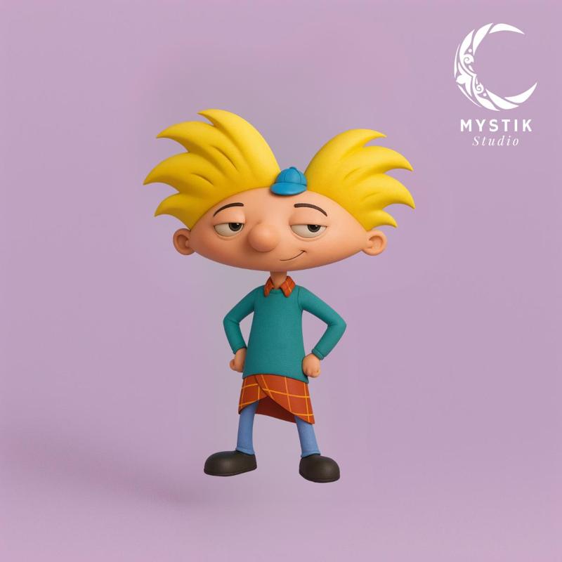 Arnold – Cartoon 3D figure from Hey Arnold