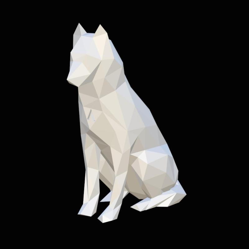 Low poly German shepherd