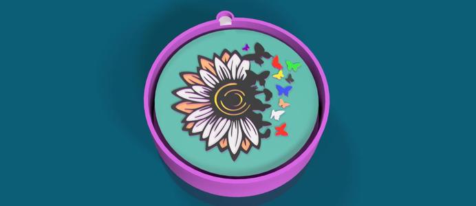 🦋 Flower × Butterfly – Freshie Mold